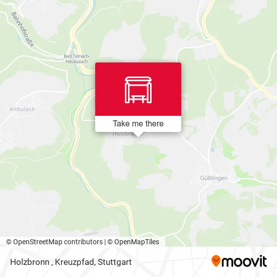 Карта Holzbronn , Kreuzpfad