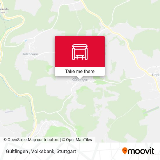 Gültlingen , Volksbank map