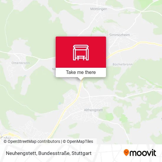 Карта Neuhengstett, Bundesstraße