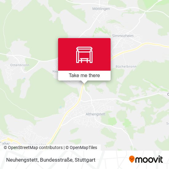 Neuhengstett, Bundesstraße map