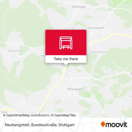 Карта Neuhengstett, Bundesstraße