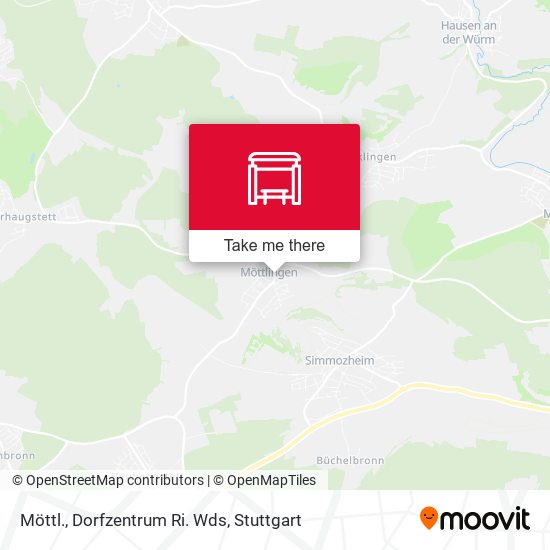 Möttl., Dorfzentrum Ri. Wds map