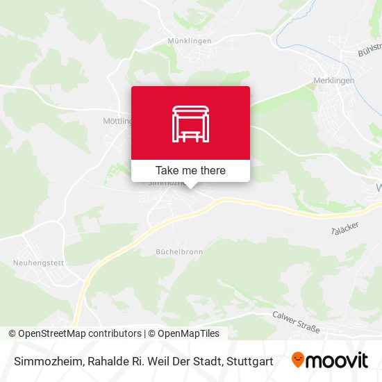 Карта Simmozheim, Rahalde Ri. Weil Der Stadt