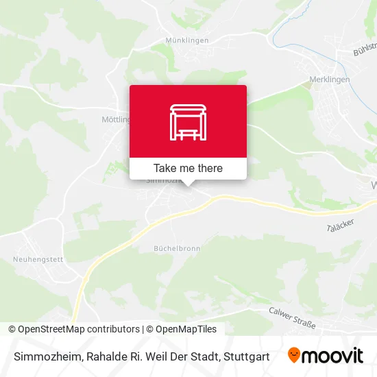 Simmozheim, Rahalde Ri. Weil Der Stadt map