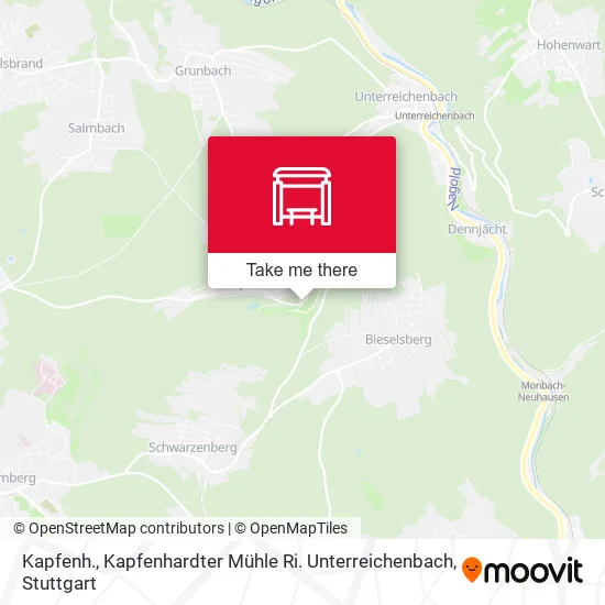 Карта Kapfenh., Kapfenhardter Mühle Ri. Unterreichenbach