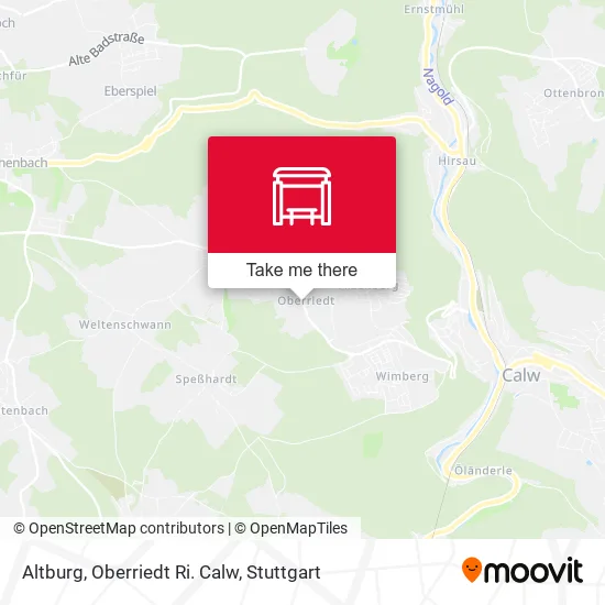 Карта Altburg, Oberriedt Ri. Calw