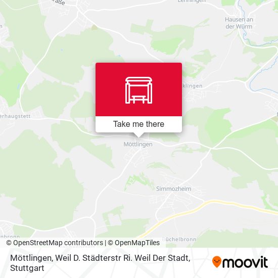 Карта Möttlingen, Weil D. Städterstr Ri. Weil Der Stadt