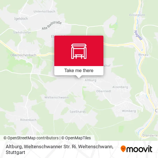 Карта Altburg, Weltenschwanner Str. Ri. Weltenschwann