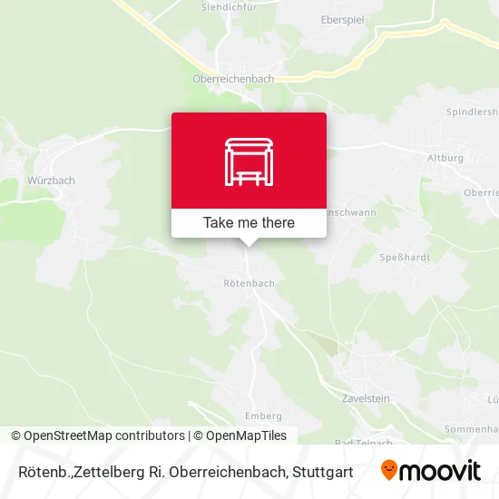 Карта Rötenb.,Zettelberg Ri. Oberreichenbach