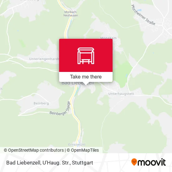 Карта Bad Liebenzell, U'Haug. Str.