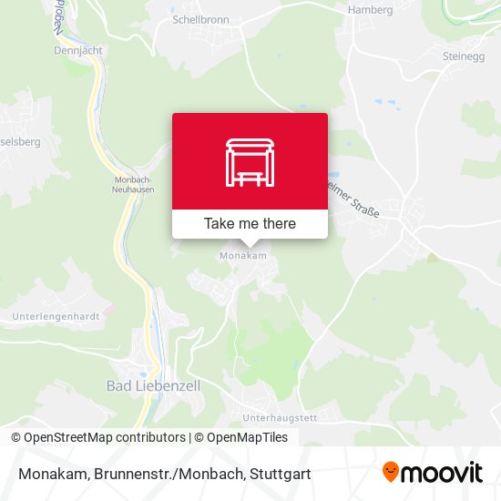 Monakam, Brunnenstr./Monbach map