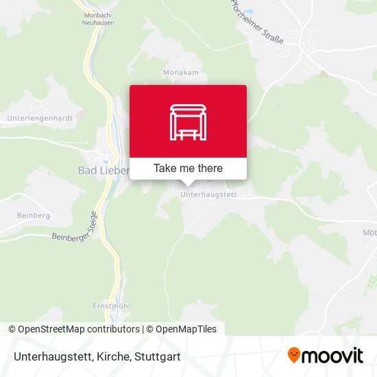 Unterhaugstett, Kirche map