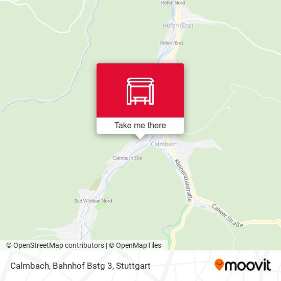 Calmbach, Bahnhof Bstg 3 map