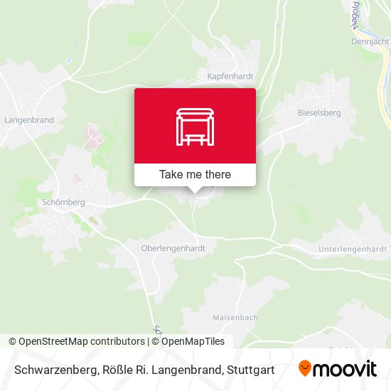 Schwarzenberg, Rößle Ri. Langenbrand map