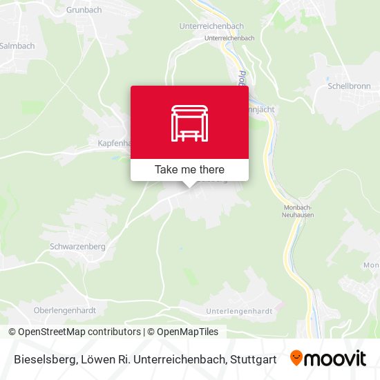Bieselsberg, Löwen Ri. Unterreichenbach map