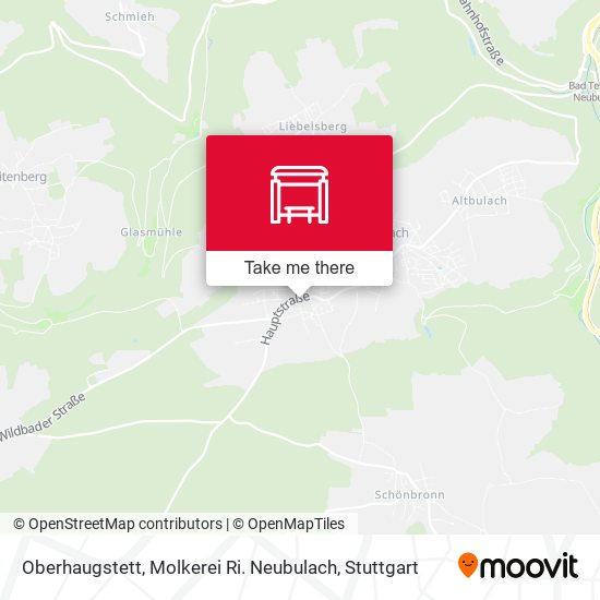 Oberhaugstett, Molkerei Ri. Neubulach map