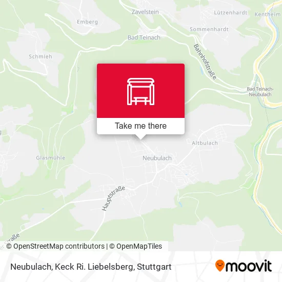 Карта Neubulach, Keck Ri. Liebelsberg