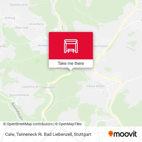 Карта Calw, Tanneneck Ri. Bad Liebenzell
