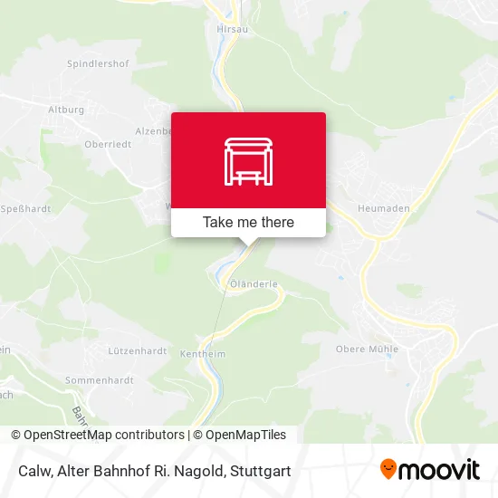 Карта Calw, Alter Bahnhof Ri. Nagold