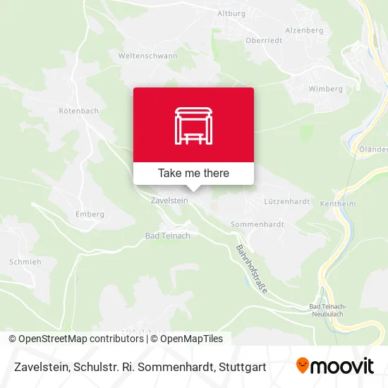 Карта Zavelstein, Schulstr. Ri. Sommenhardt