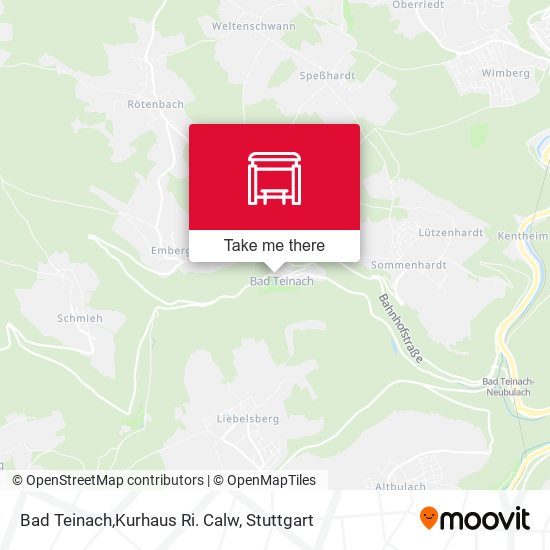 Bad  Teinach,Kurhaus Ri. Calw map