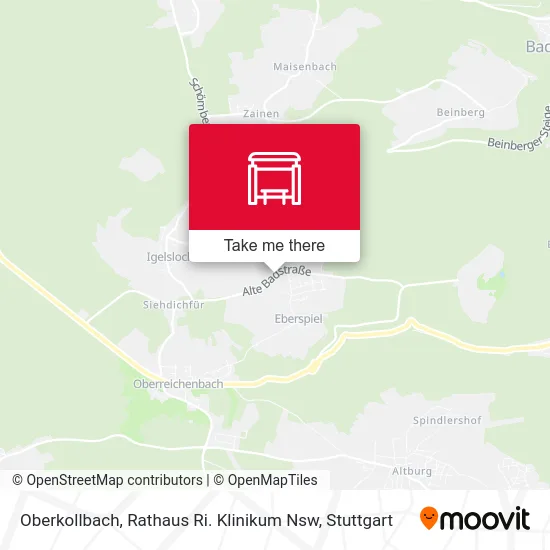 Карта Oberkollbach, Rathaus Ri. Klinikum Nsw