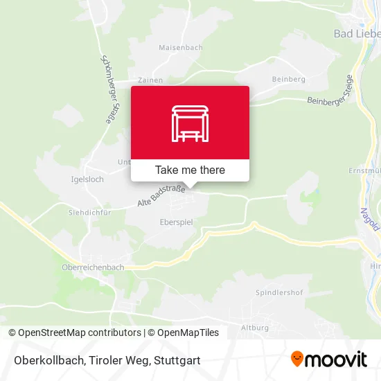 Карта Oberkollbach, Tiroler Weg