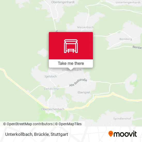 Карта Unterkollbach, Brückle