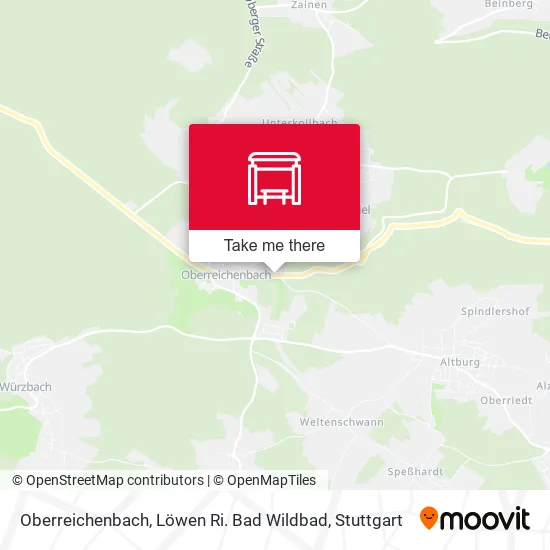 Карта Oberreichenbach, Löwen Ri. Bad Wildbad