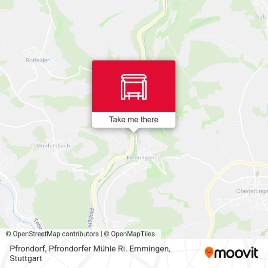 Pfrondorf, Pfrondorfer Mühle Ri. Emmingen map