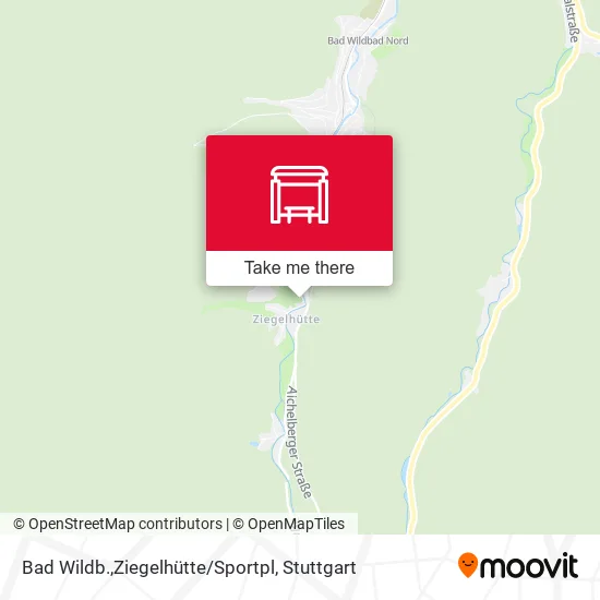 Карта Bad Wildb.,Ziegelhütte/Sportpl