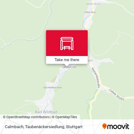Calmbach, Taubenäckersiedlung map