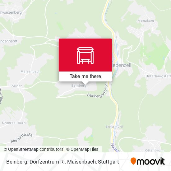 Beinberg, Dorfzentrum Ri. Maisenbach map