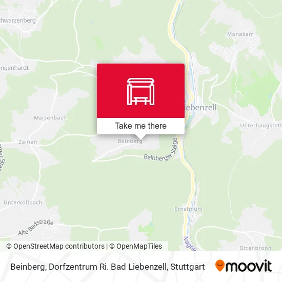 Карта Beinberg, Dorfzentrum Ri. Bad Liebenzell