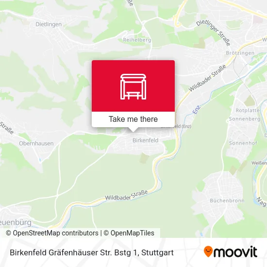 Карта Birkenfeld Gräfenhäuser Str. Bstg 1