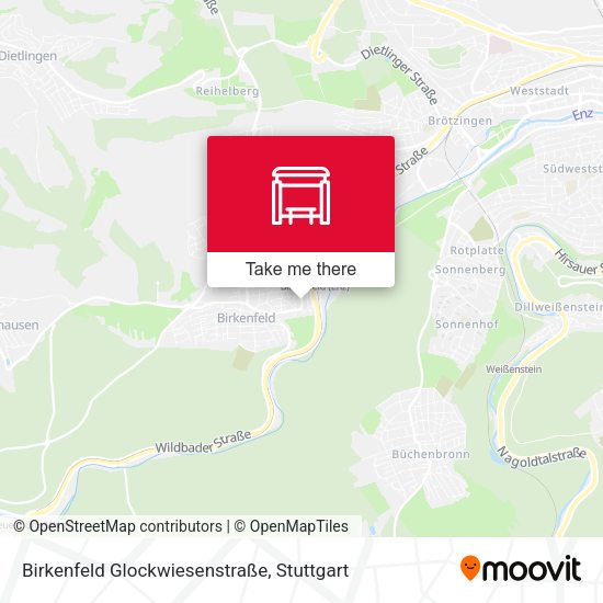 Birkenfeld Glockwiesenstraße map