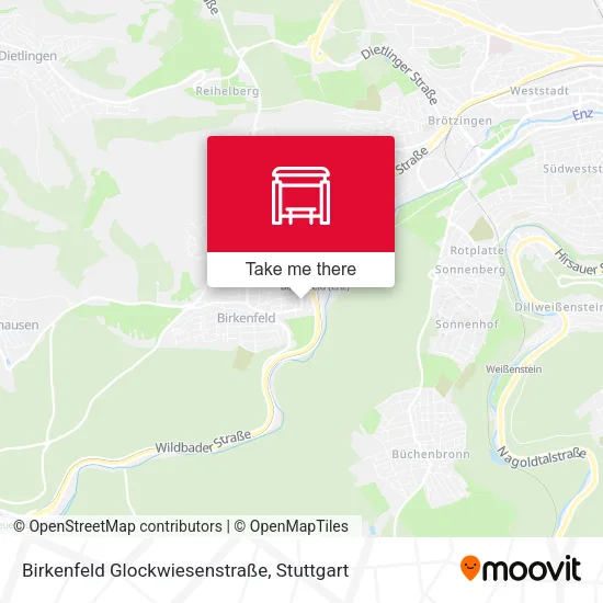 Карта Birkenfeld Glockwiesenstraße