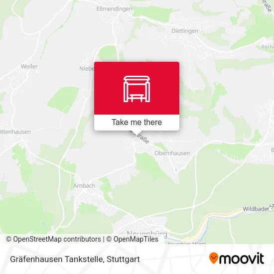 Карта Gräfenhausen Tankstelle