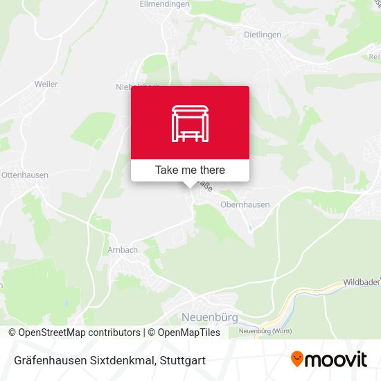 Gräfenhausen Sixtdenkmal map