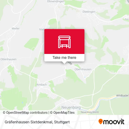 Карта Gräfenhausen Sixtdenkmal
