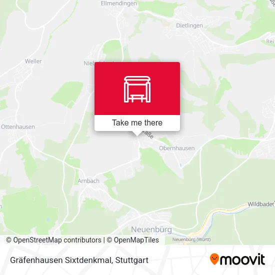 Карта Gräfenhausen Sixtdenkmal