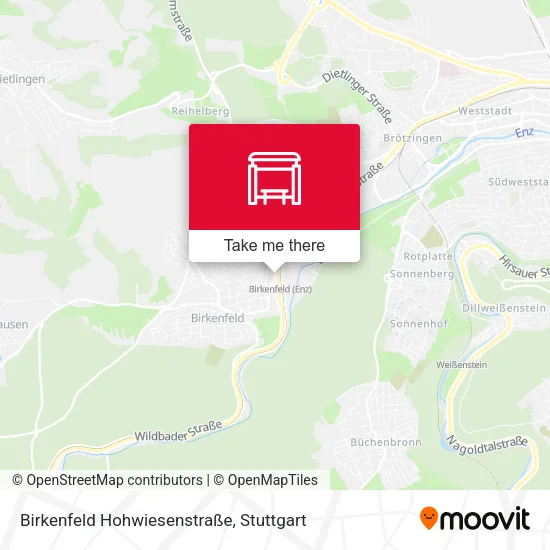 Карта Birkenfeld Hohwiesenstraße