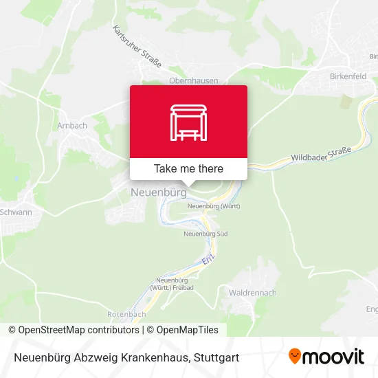 Карта Neuenbürg Abzweig Krankenhaus