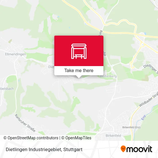 Карта Dietlingen Industriegebiet