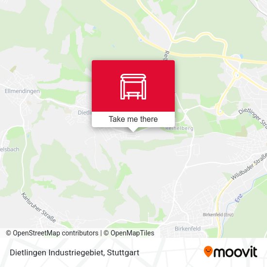 Dietlingen Industriegebiet map