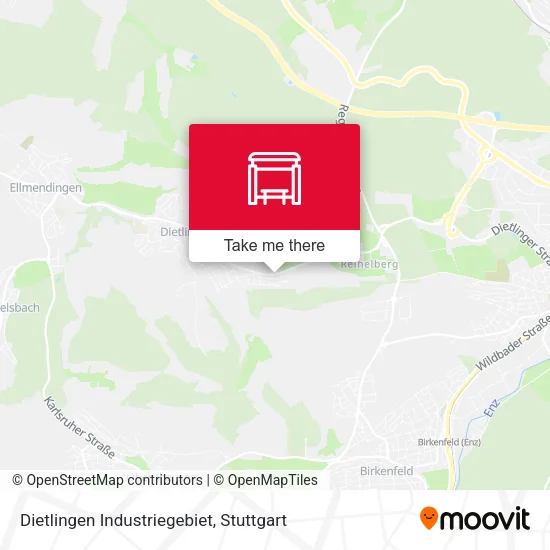 Карта Dietlingen Industriegebiet