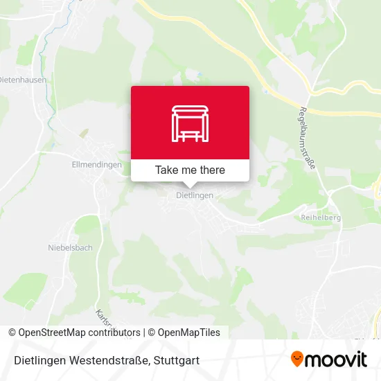 Карта Dietlingen Westendstraße