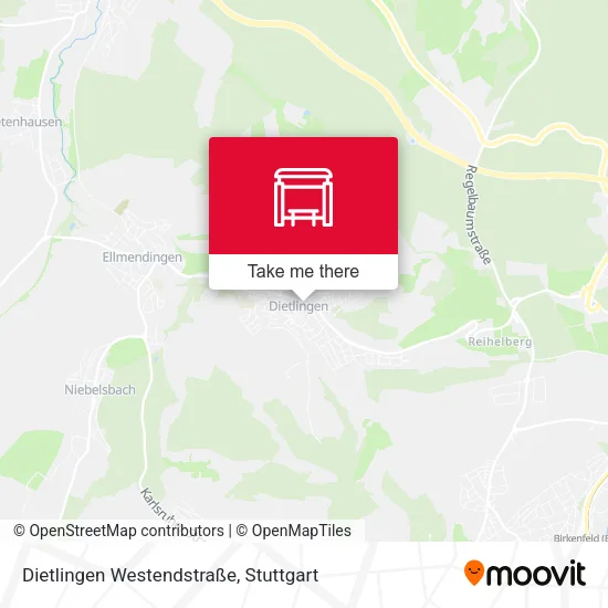 Карта Dietlingen Westendstraße