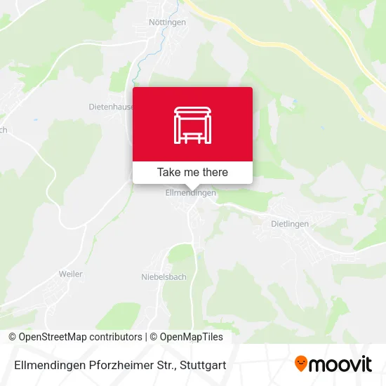 Карта Ellmendingen Pforzheimer Str.