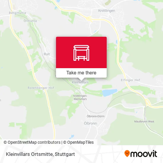 Карта Kleinvillars Ortsmitte